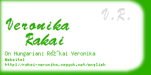 veronika rakai business card
